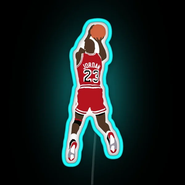 Michael Jordan Minimalist Design RGB Neon Sign