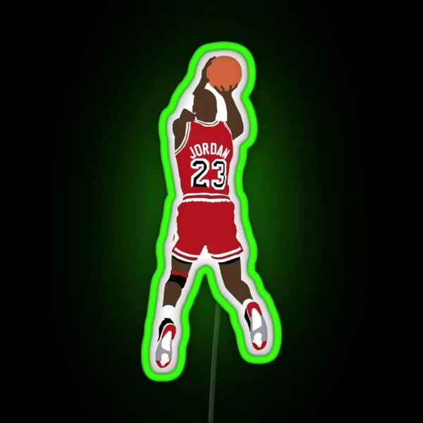 Michael Jordan Minimalist Design RGB Neon Sign