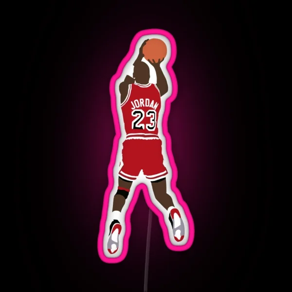 Michael Jordan Minimalist Design RGB Neon Sign