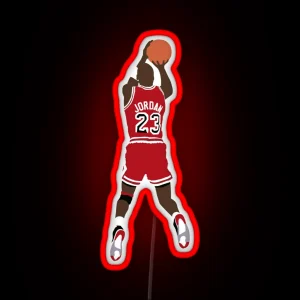 Michael Jordan Minimalist Design RGB Neon Sign