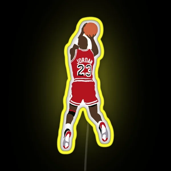 Michael Jordan Minimalist Design RGB Neon Sign