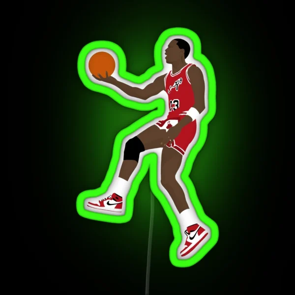 Michael Jordan Minimalist Design RGB Neon Sign