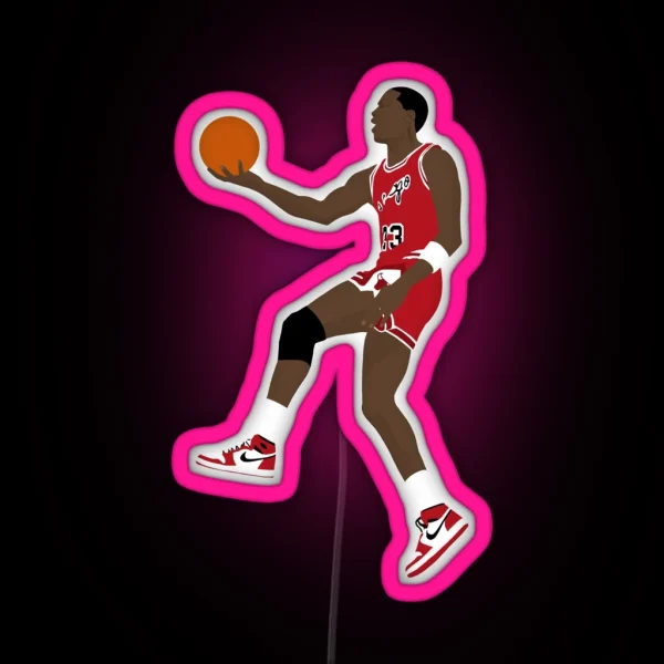 Michael Jordan Minimalist Design RGB Neon Sign