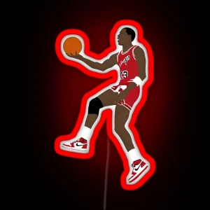 Michael Jordan Minimalist Design RGB Neon Sign