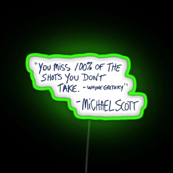 Michael Scott Quote RGB Neon Sign