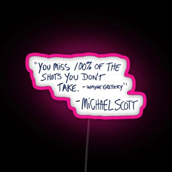 Michael Scott Quote RGB Neon Sign