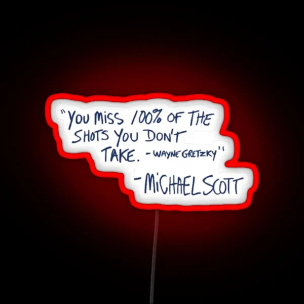 Michael Scott Quote RGB Neon Sign