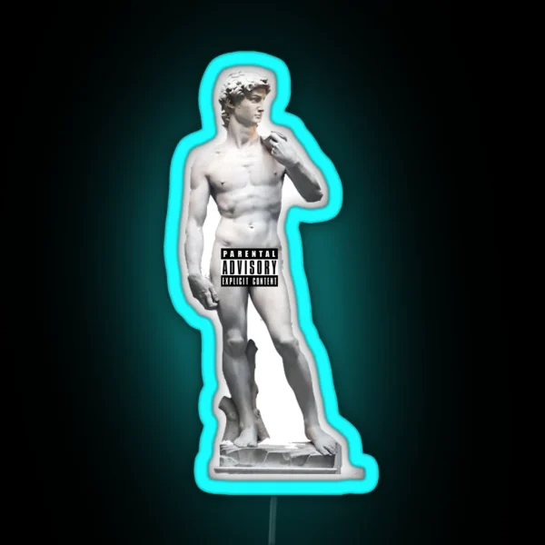 Michelangelo David RGB Neon Sign