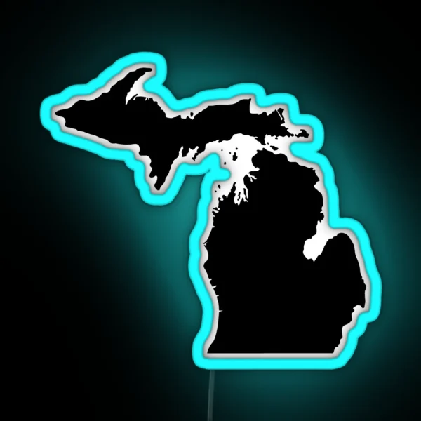 Michigan Black RGB Neon Sign