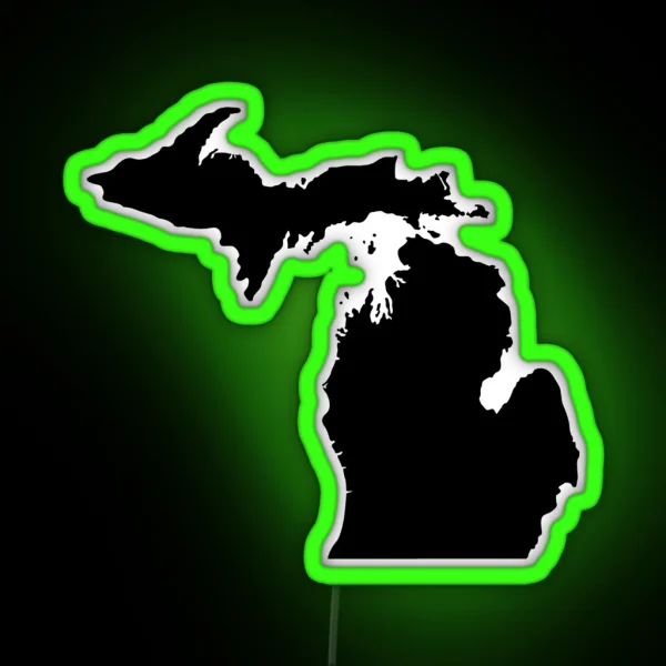Michigan Black RGB Neon Sign