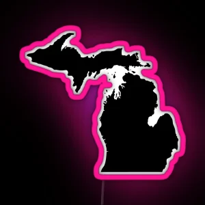 Michigan Black RGB Neon Sign