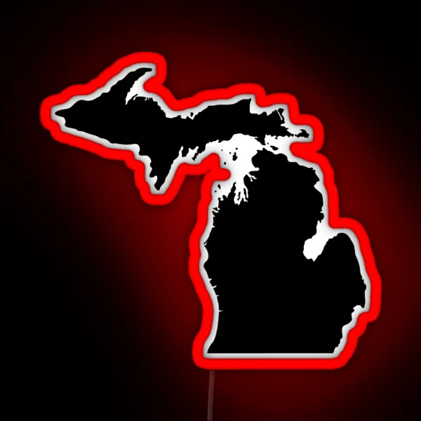 Michigan Black RGB Neon Sign