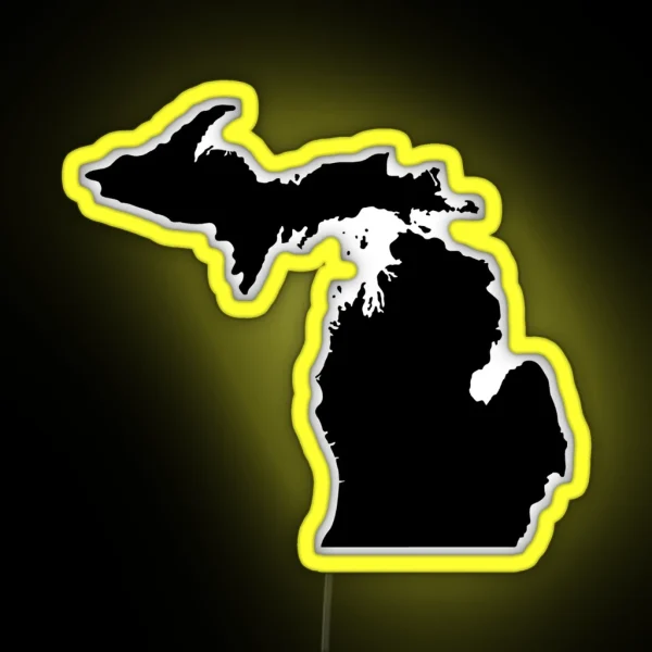 Michigan Black RGB Neon Sign