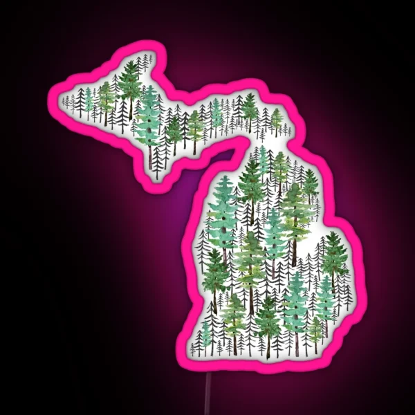Michigan Forest RGB Neon Sign