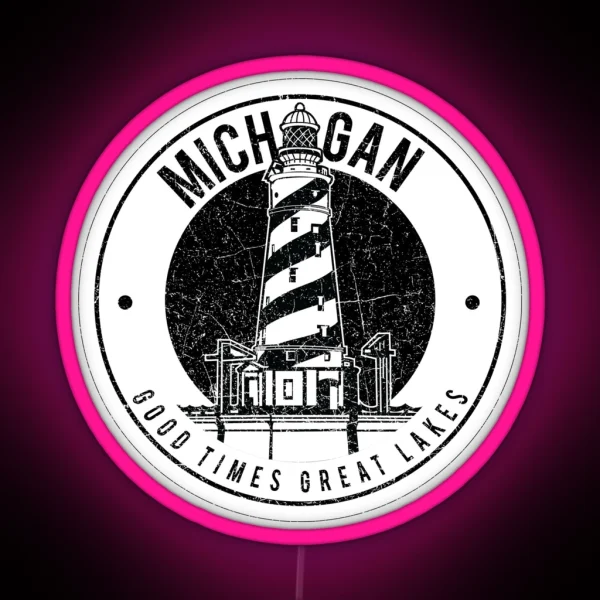 Michigan Good Times Great Lakes RGB Neon Sign