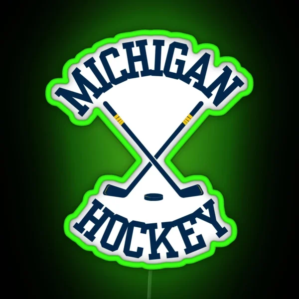 Michigan Hockey RGB Neon Sign