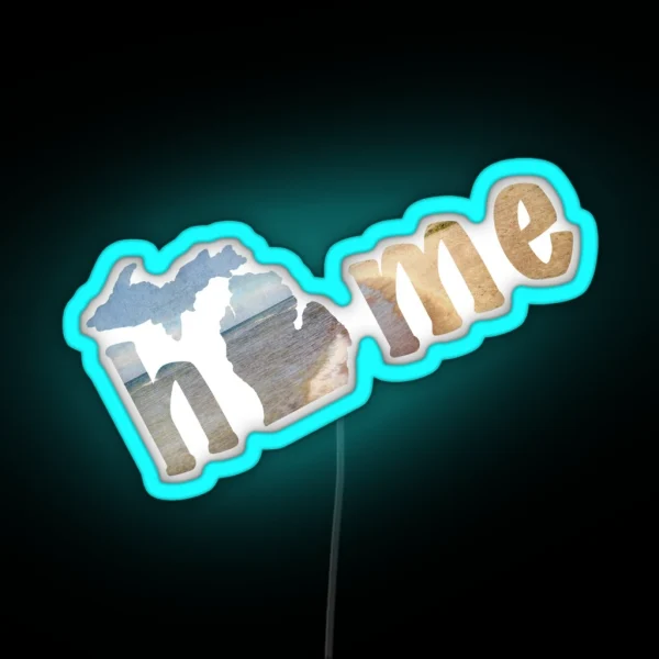 Michigan My Home RGB Neon Sign