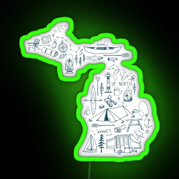 Michigan Outdoor Collection RGB Neon Sign