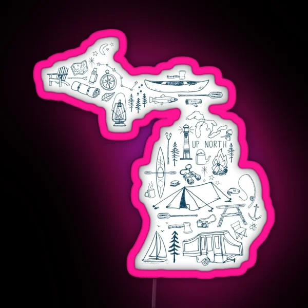 Michigan Outdoor Collection RGB Neon Sign
