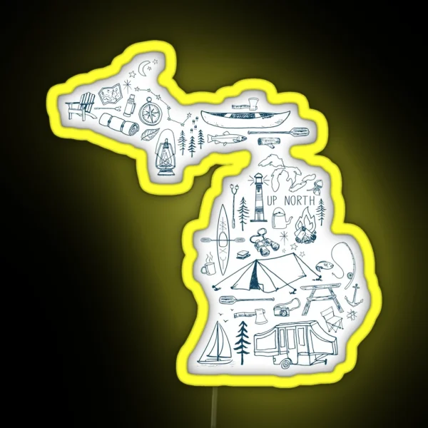 Michigan Outdoor Collection RGB Neon Sign