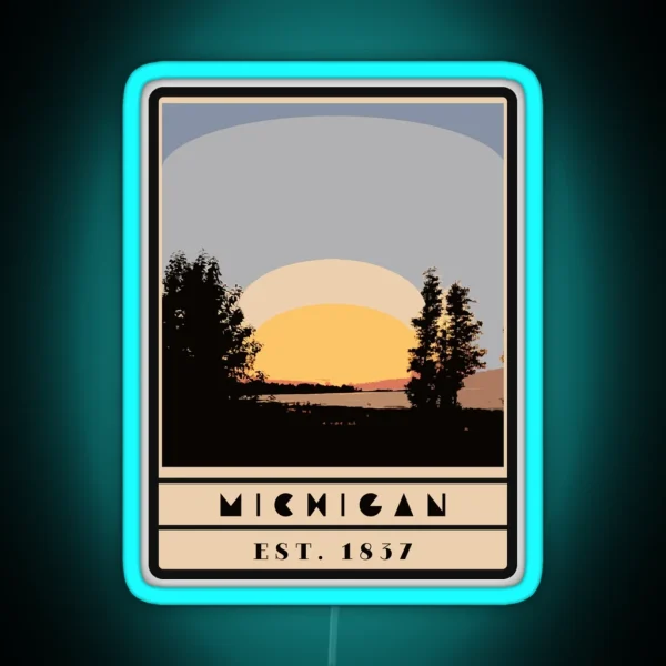 Michigan RGB Neon Sign