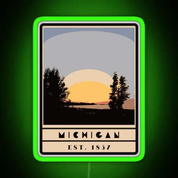 Michigan RGB Neon Sign
