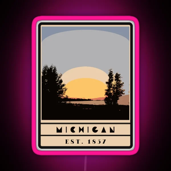 Michigan RGB Neon Sign