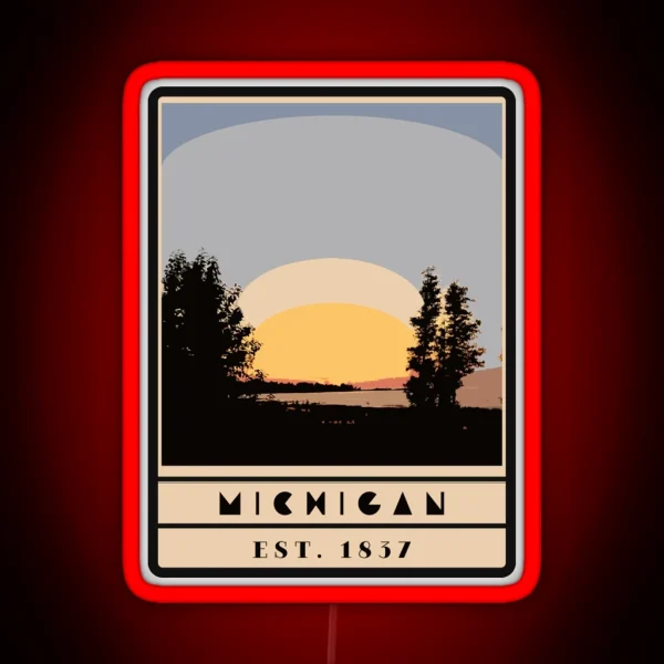 Michigan RGB Neon Sign