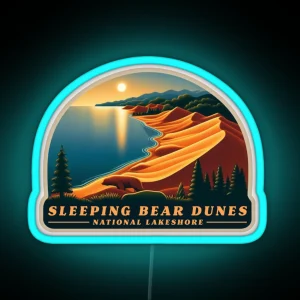 Michigan Sleeping Bear Dunes RGB Neon Sign