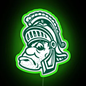 Michigan State Alternate Spartan RGB Neon Sign