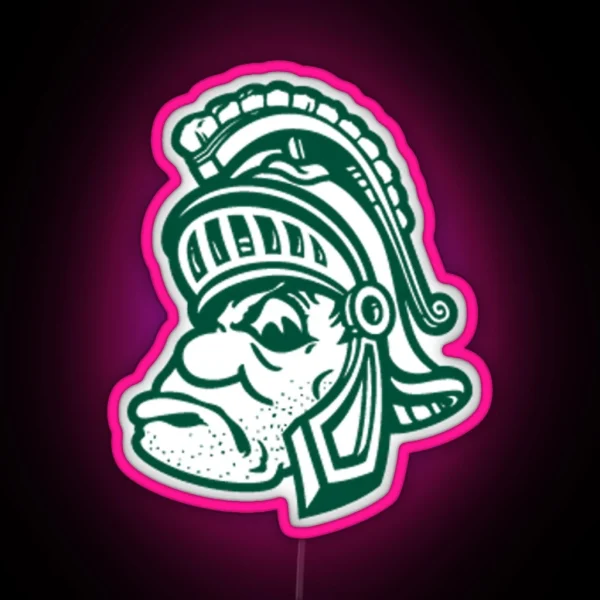 Michigan State Alternate Spartan RGB Neon Sign
