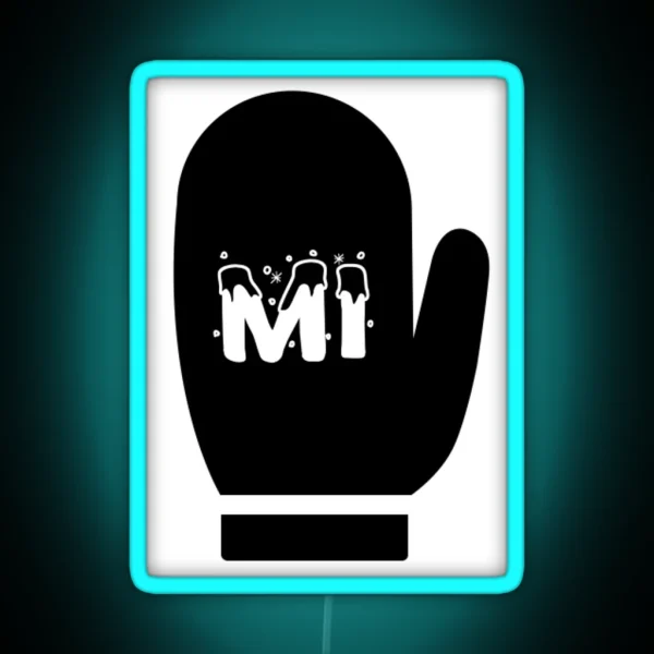 Michigan State Mitten RGB Neon Sign