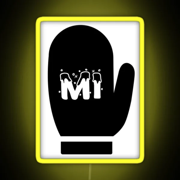 Michigan State Mitten RGB Neon Sign