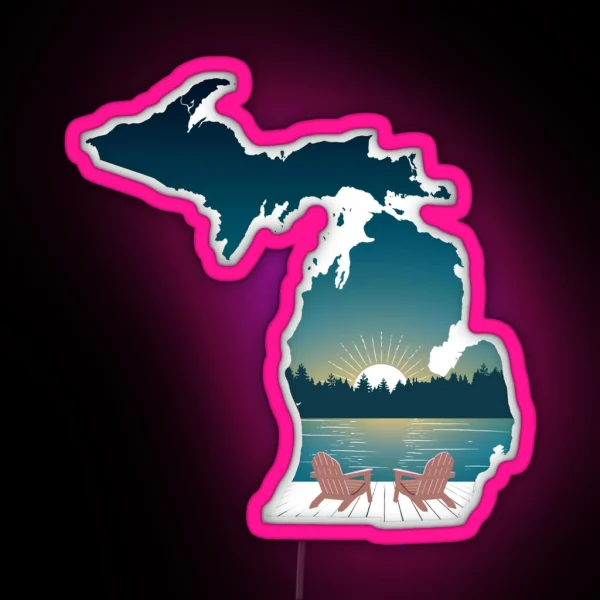 Michigan Sunset RGB Neon Sign