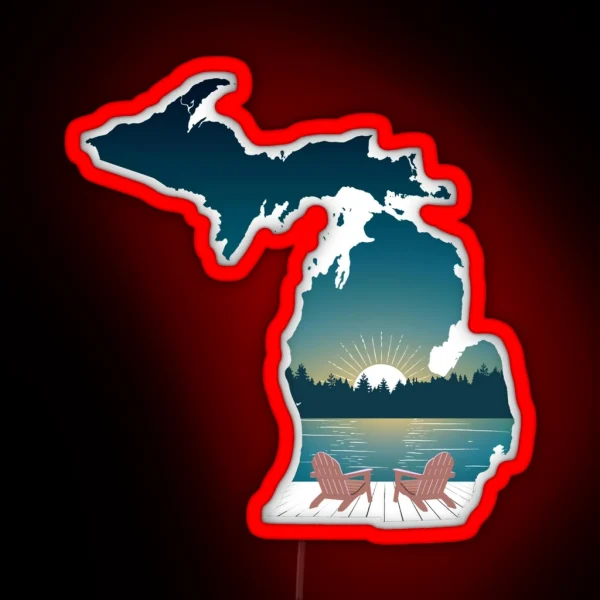 Michigan Sunset RGB Neon Sign