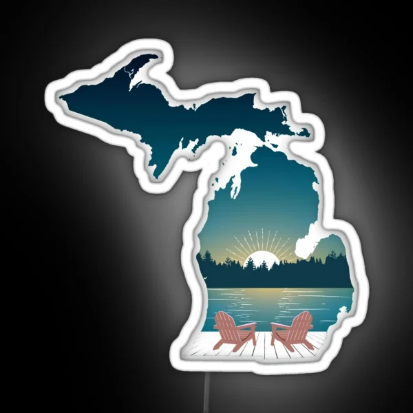 Michigan Sunset RGB Neon Sign