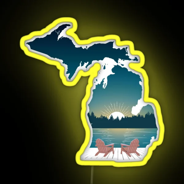 Michigan Sunset RGB Neon Sign