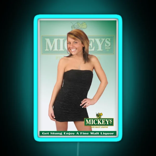 Mickey S Malt Liquor Design RGB Neon Sign