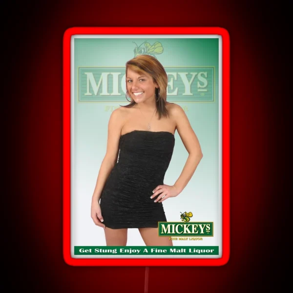 Mickey S Malt Liquor Design RGB Neon Sign