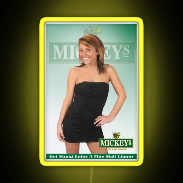 Mickey S Malt Liquor Design RGB Neon Sign