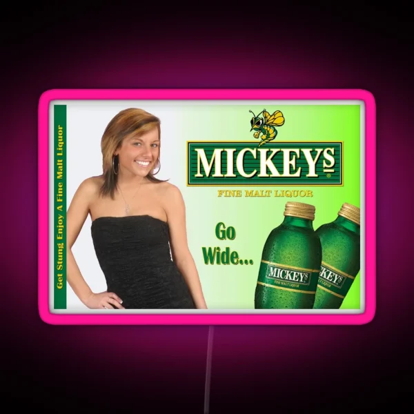 Mickey S Malt Liquor Design RGB Neon Sign