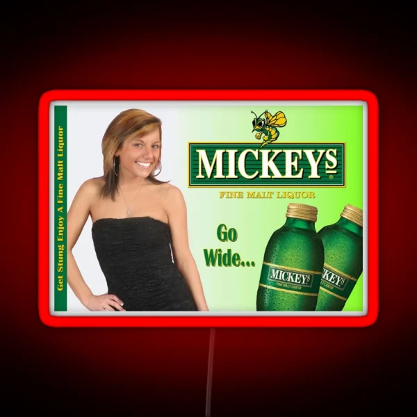 Mickey S Malt Liquor Design RGB Neon Sign