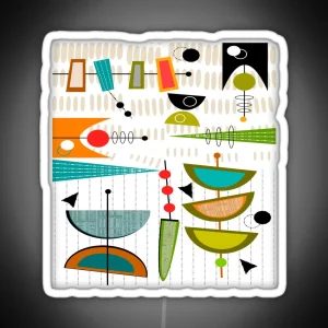 Mid Century Modern Abstract 55 RGB Neon Sign