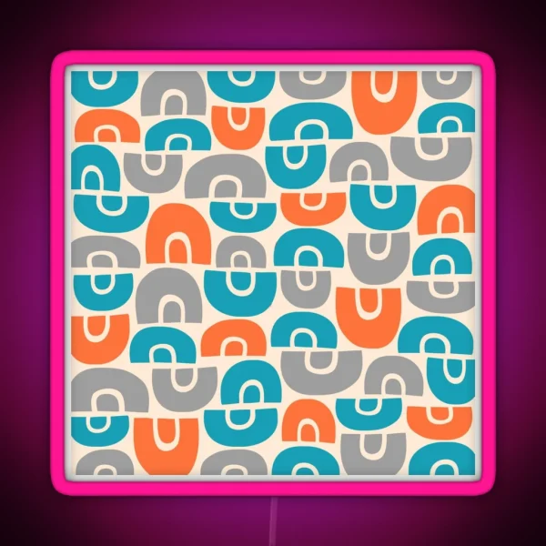 Mid Century Modern Abstract Composition 132 RGB Neon Sign