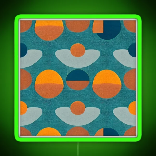 Mid Century Modern Abstract RGB Neon Sign