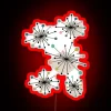 Mid century modern style atomic starburst RGB neon art decor