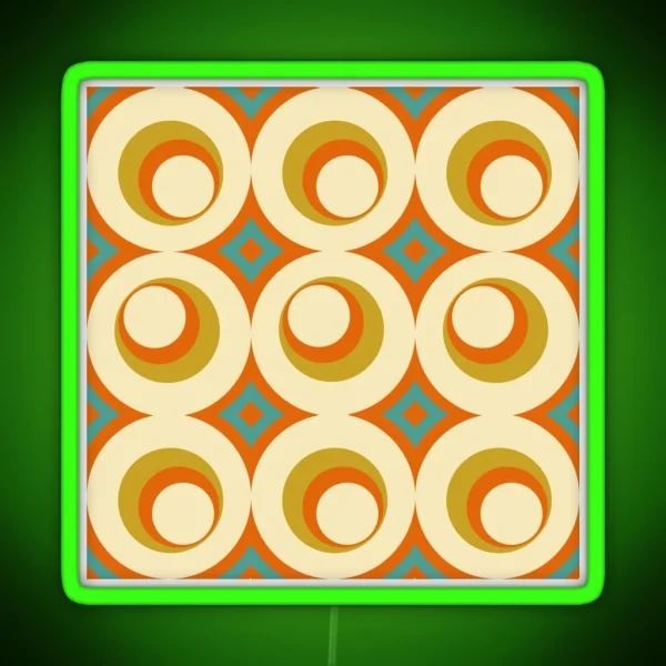 Mid Century Modern Orange RGB Neon Sign