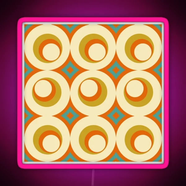 Mid Century Modern Orange RGB Neon Sign
