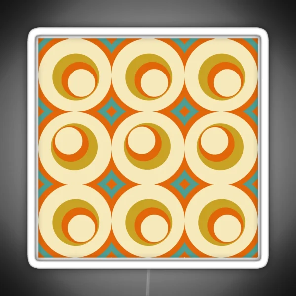 Mid Century Modern Orange RGB Neon Sign