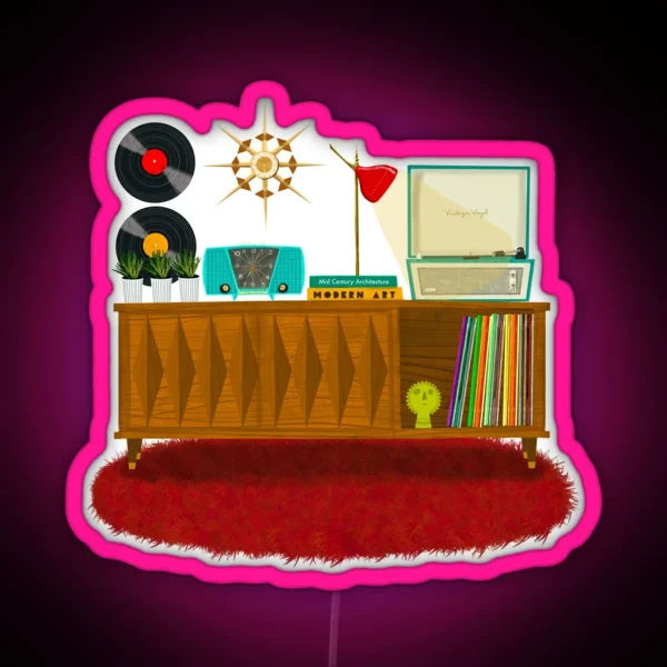 Mid Century Modern Tunes RGB Neon Sign